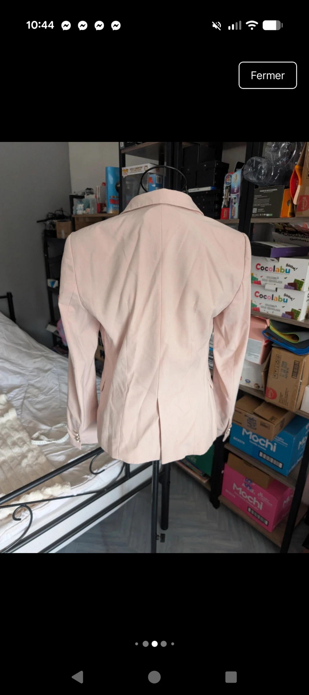 Magnifique Blazer / Zara Basic kostuumjas - Poederton / Nude - Maat M – photo 5